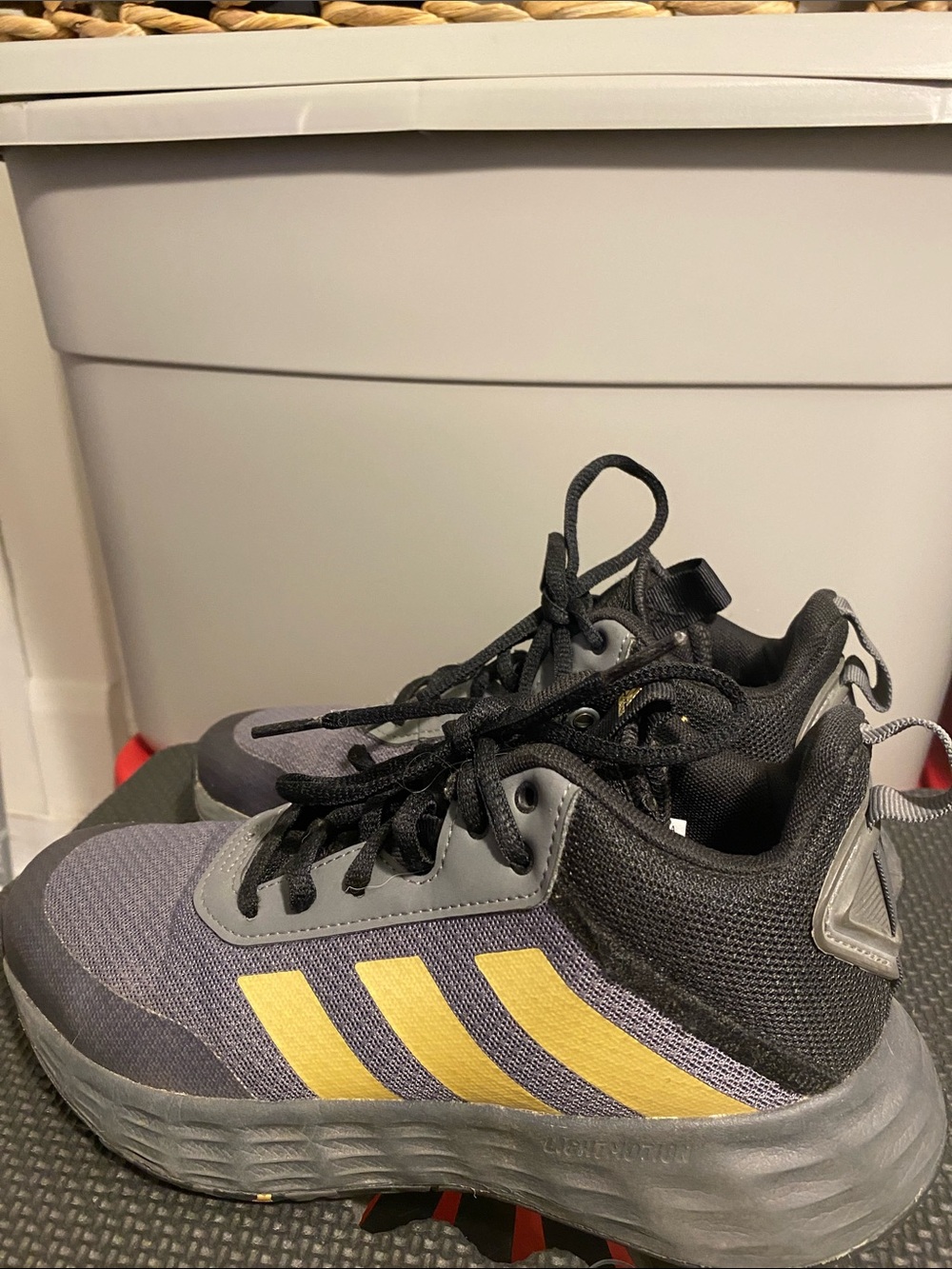 adidas Black and Yellow Knit Training Shoes
